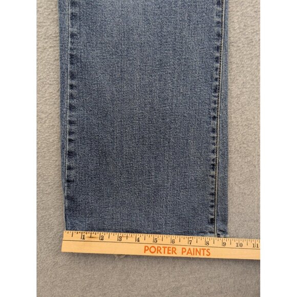 Levis 519 Jeans Womens 13 Medium Blue Low Flare Distressed Bootcut Denim Pants - Picture 9 of 16